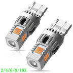 Set of 2 LED Amber Front Turn Signal Light Bulbs for Make Model