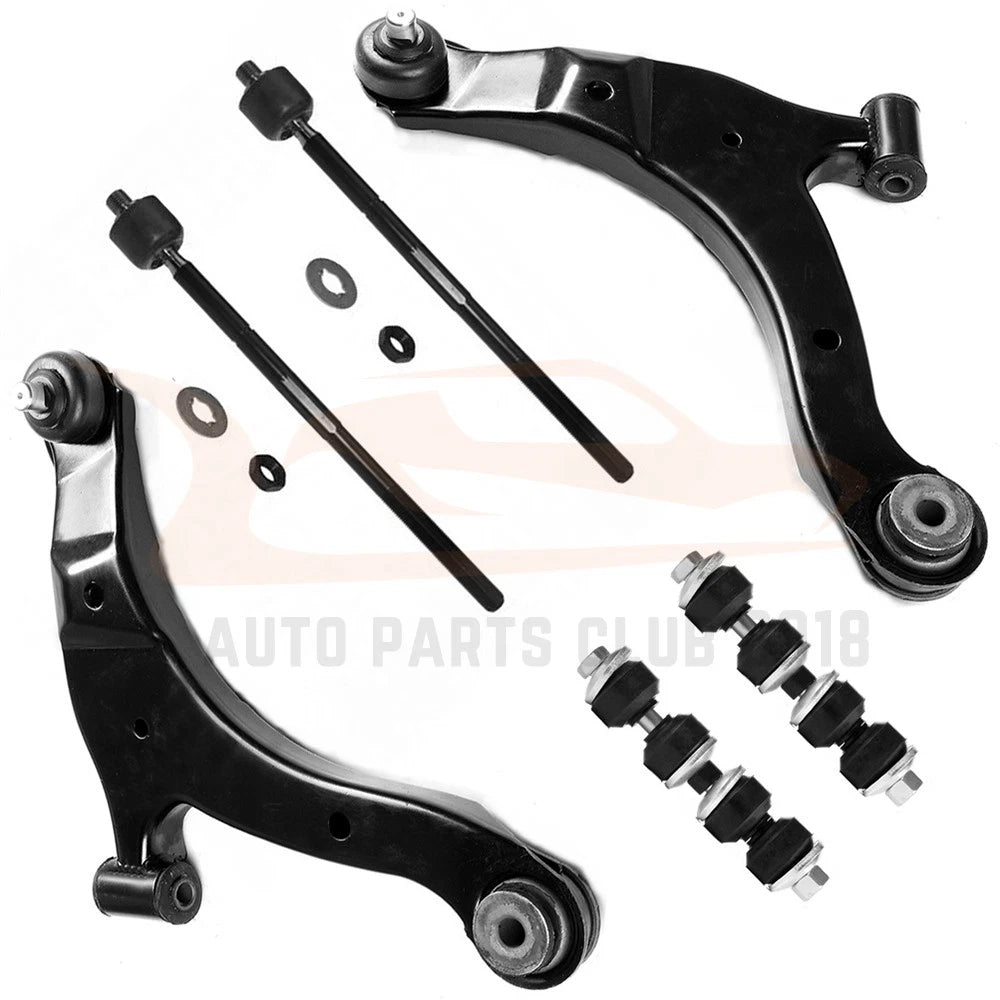 Set of 6 Front Lower Control Arm Inner Tie Rod Sway Bar for Dodge Neon (2000–2002)