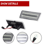 2X Clear Lens White LED Front Side Marker Lights for Chrysler 300 (2005–2010)