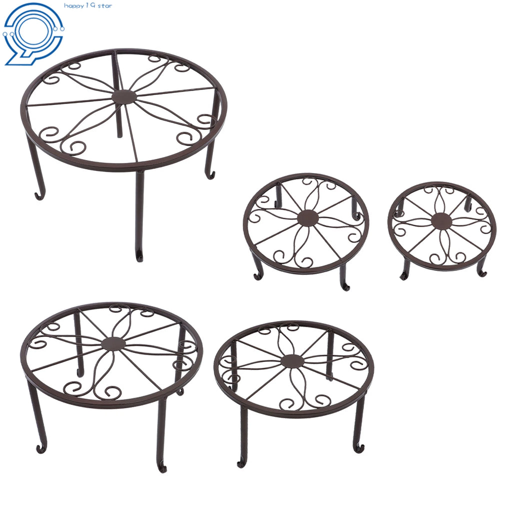 Set of 5 Heavy Duty Metal Plant Stands for Outdoor Indoor Use