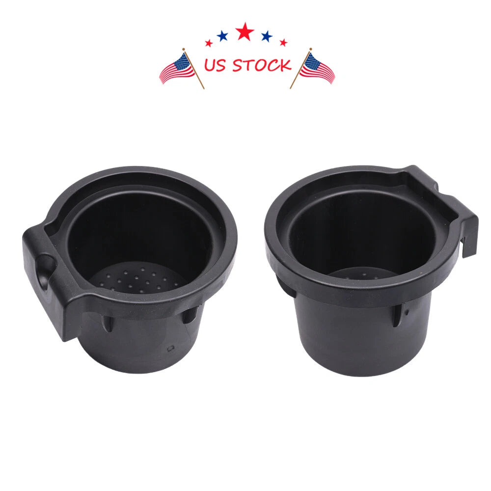 Set of 2 Front Console Cup Holder Inserts for F-150 Expedition Navigator (2005-2019)