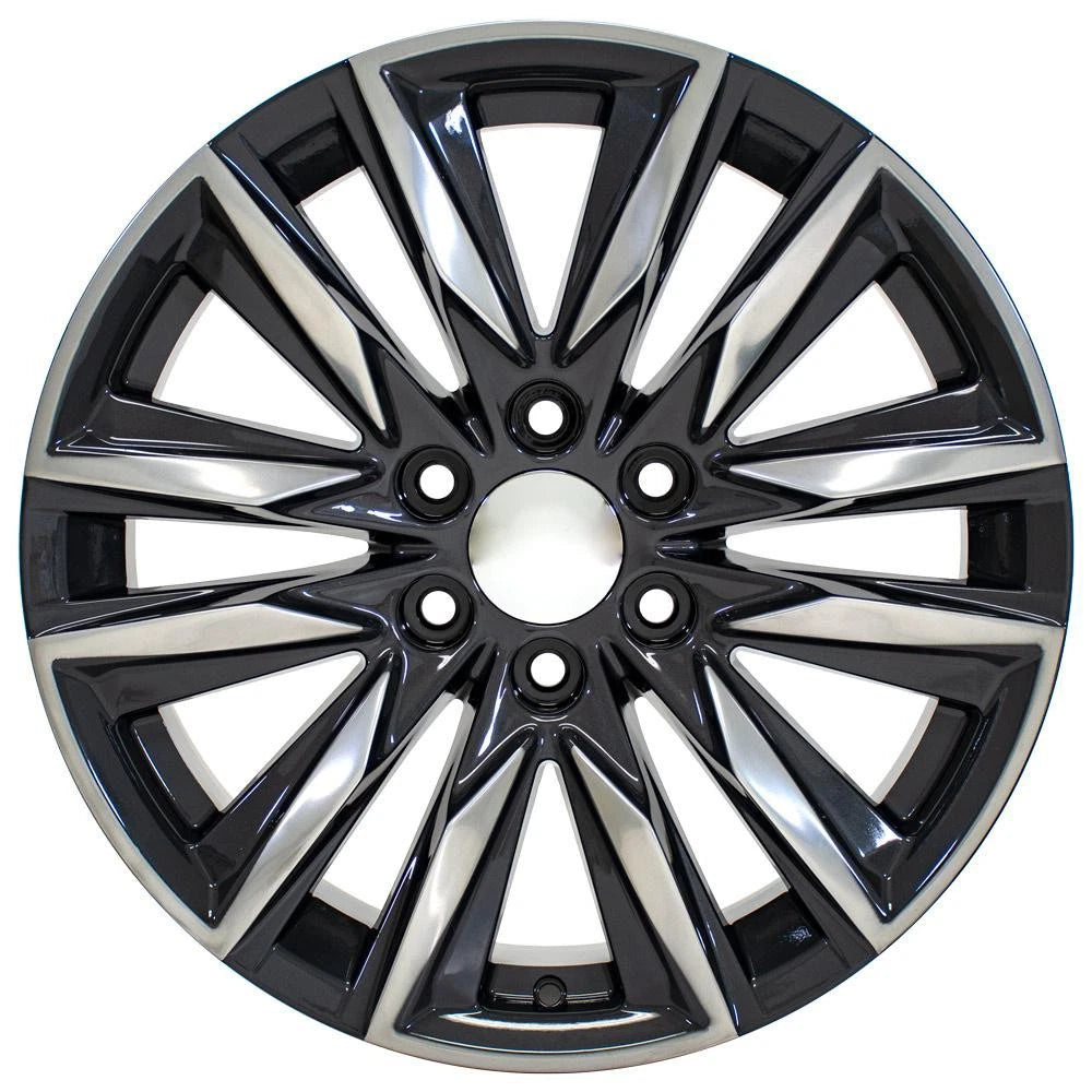 20 Inch Gunmetal Wheel Replacement with Polished Face for 2002–2013 Chevy Avalanche 1500