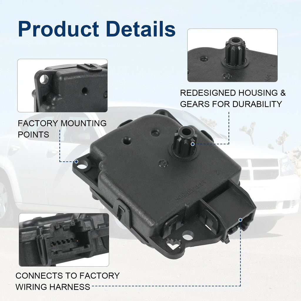 A/C Heater Air Blend Door Actuator for Jeep Wrangler Compass (2007-2021)
