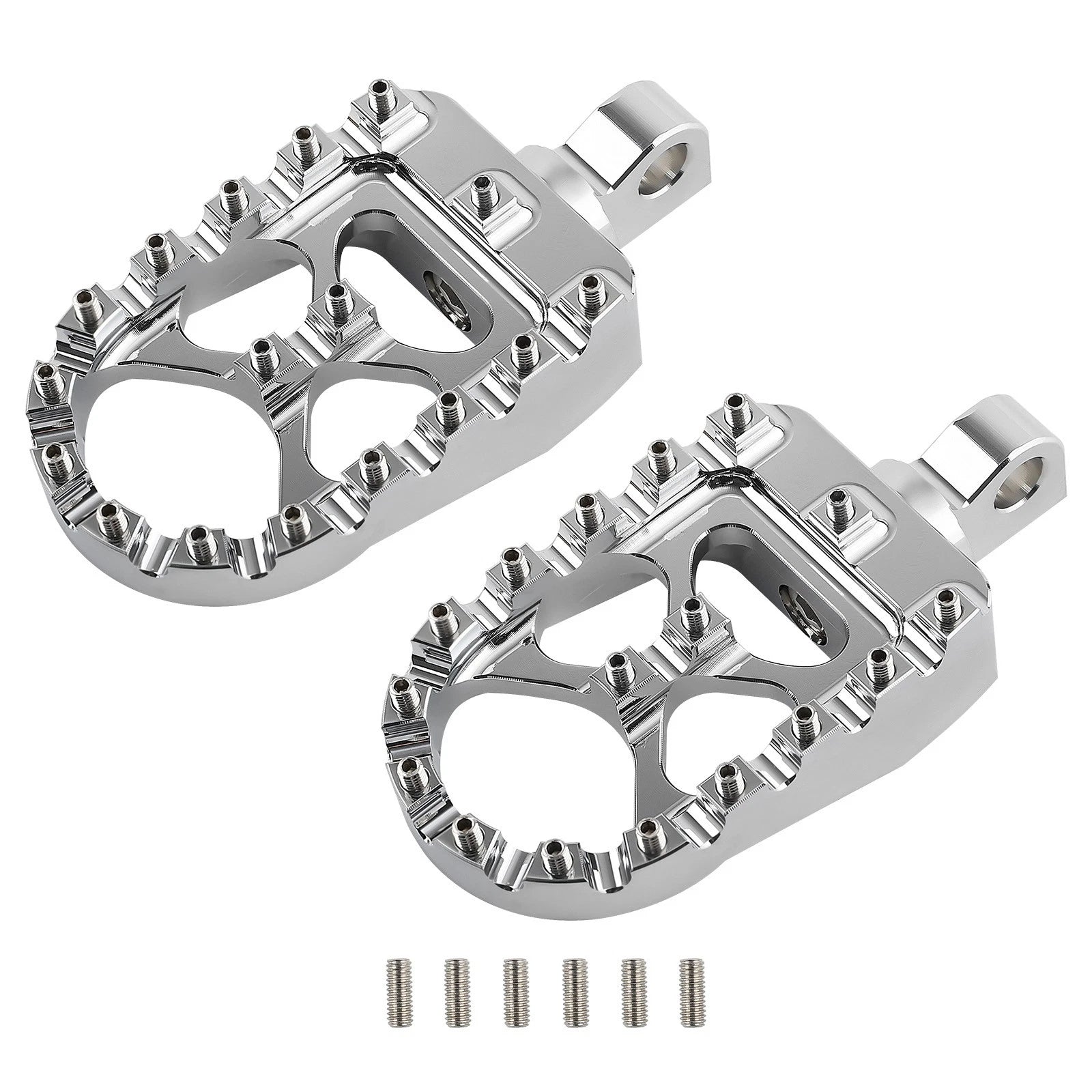 CNC Wide Fat Footpegs for Harley (360° Rotating, Chopper, Bobber Style)