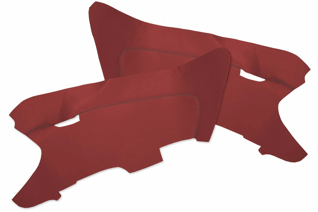 Rear Insert Door Panel Cover Leather for Toyota Avalon (2013–2018) Red Black Stitch