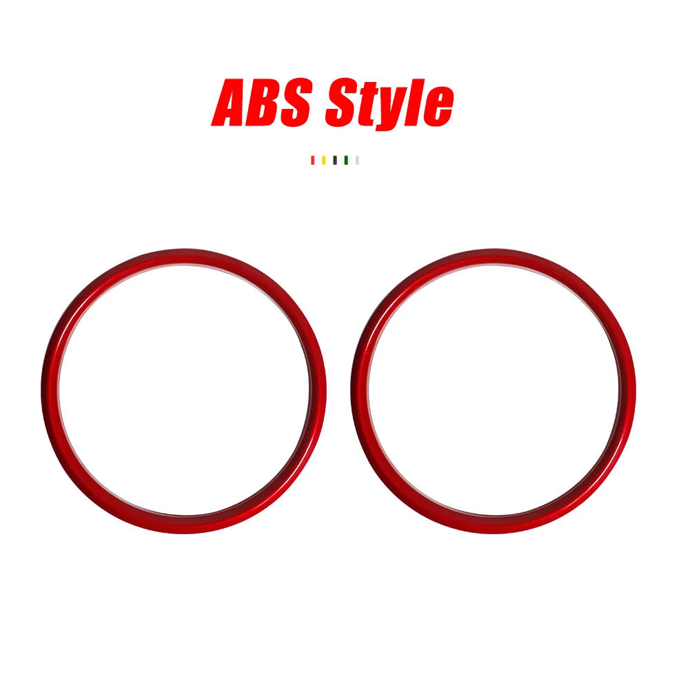 Set of 4 Red Speedometer Cover Rings for Ford Mustang (2015–2020)