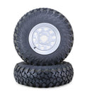 Set of 2 Free Country UTV Tires & Wheels 25x8R12 8-Ply 4-110 PCD Silver