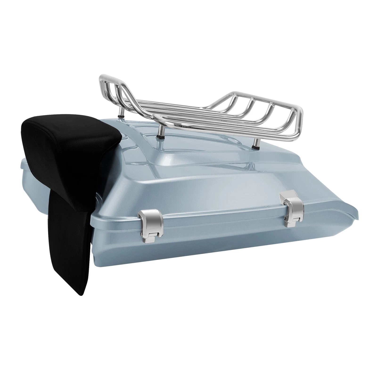 Silver Razor Trunk Backrest Top Rack for Harley Touring (2014–2024)
