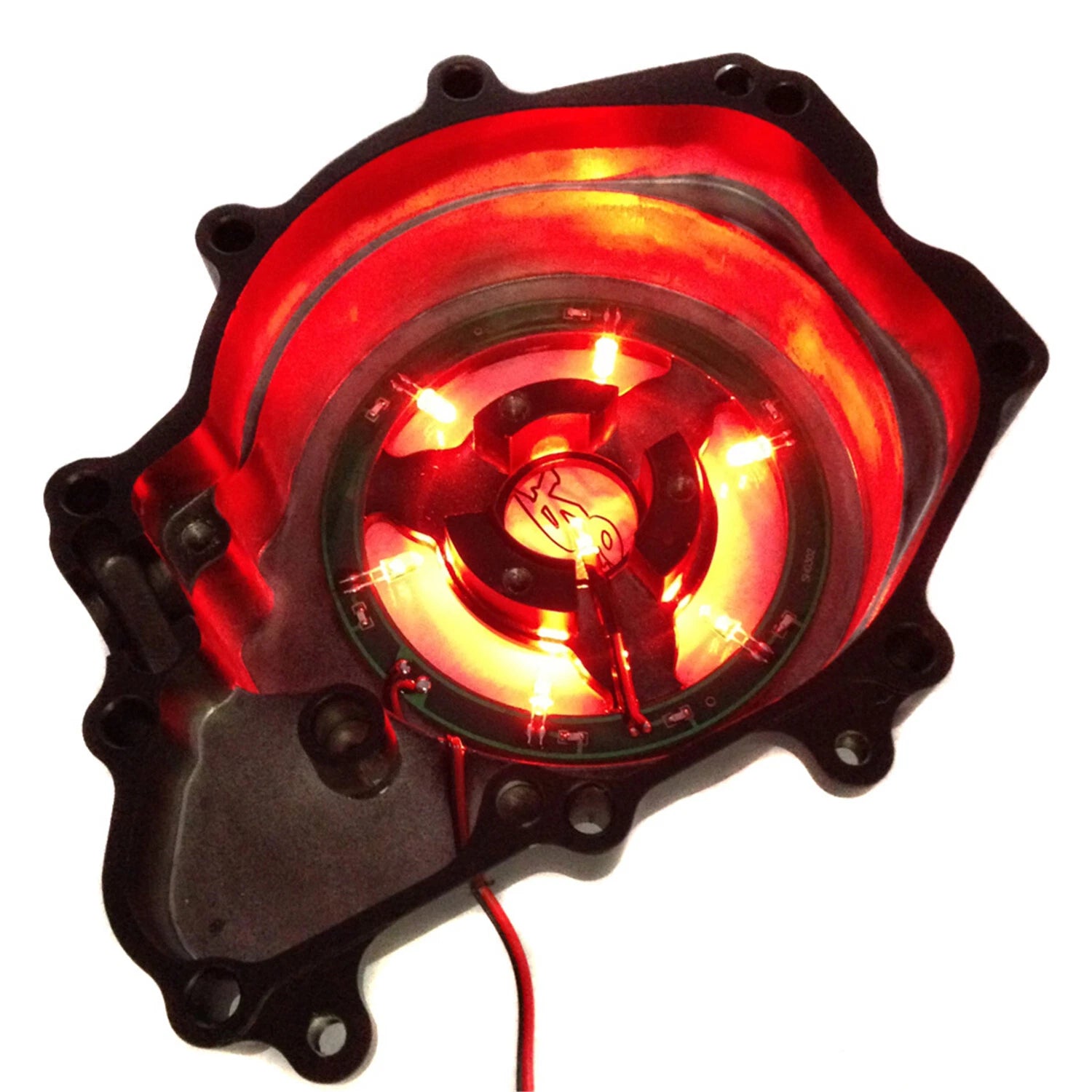HTTMT Red LED Stator Engine Cover for Yamaha YZF-R6/YZF-R6S (2003–2006)