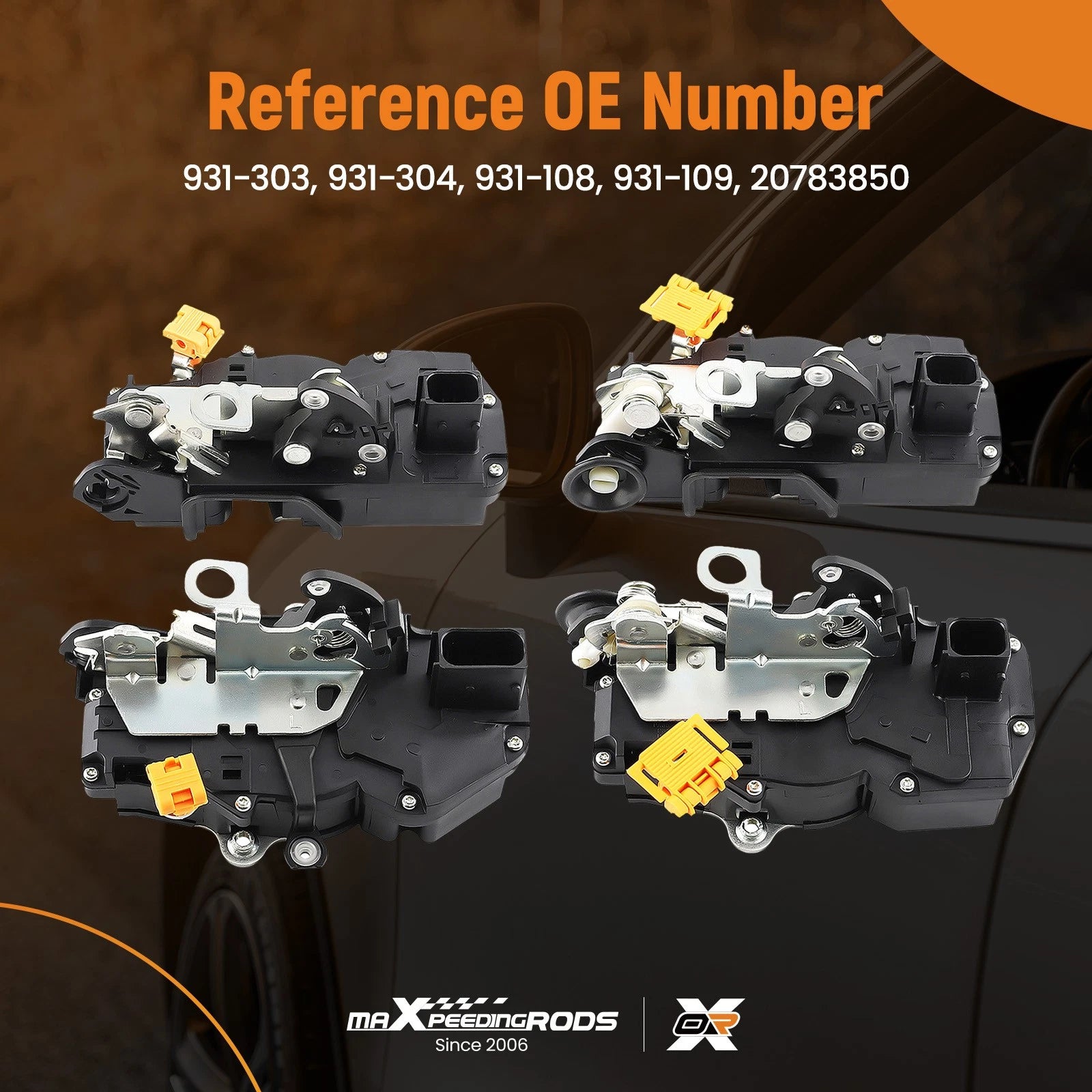 Set of 4 Door Lock Actuators for GMC Chevrolet Cadillac (2007–2009)
