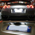 2X White LED License Plate Light for Nissan G35 G37 350Z 370Z GTR (2003–2019)