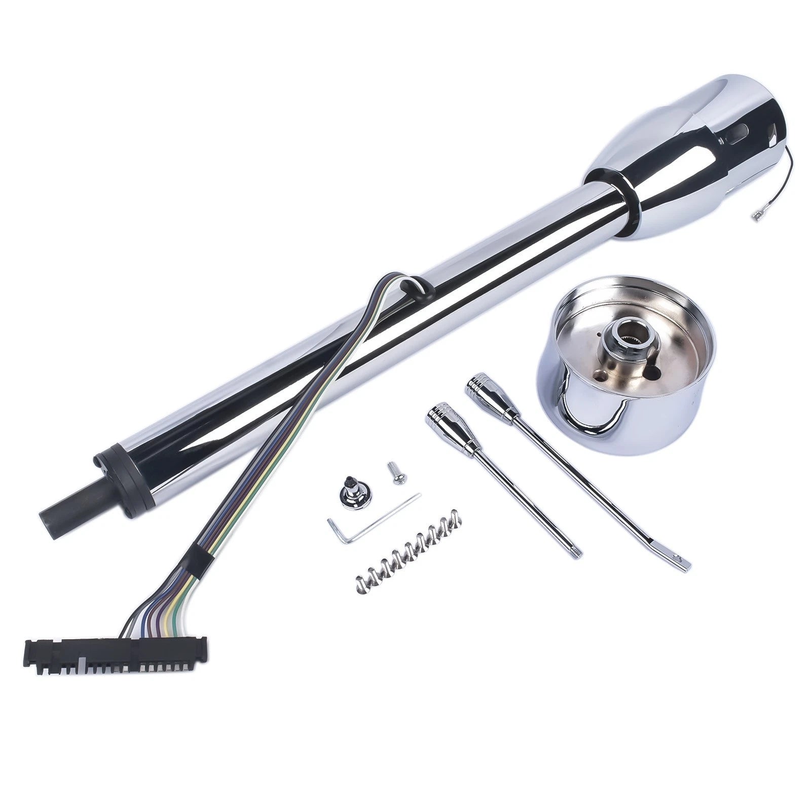 28" Chrome Steering Column Floor Shift for Make Model