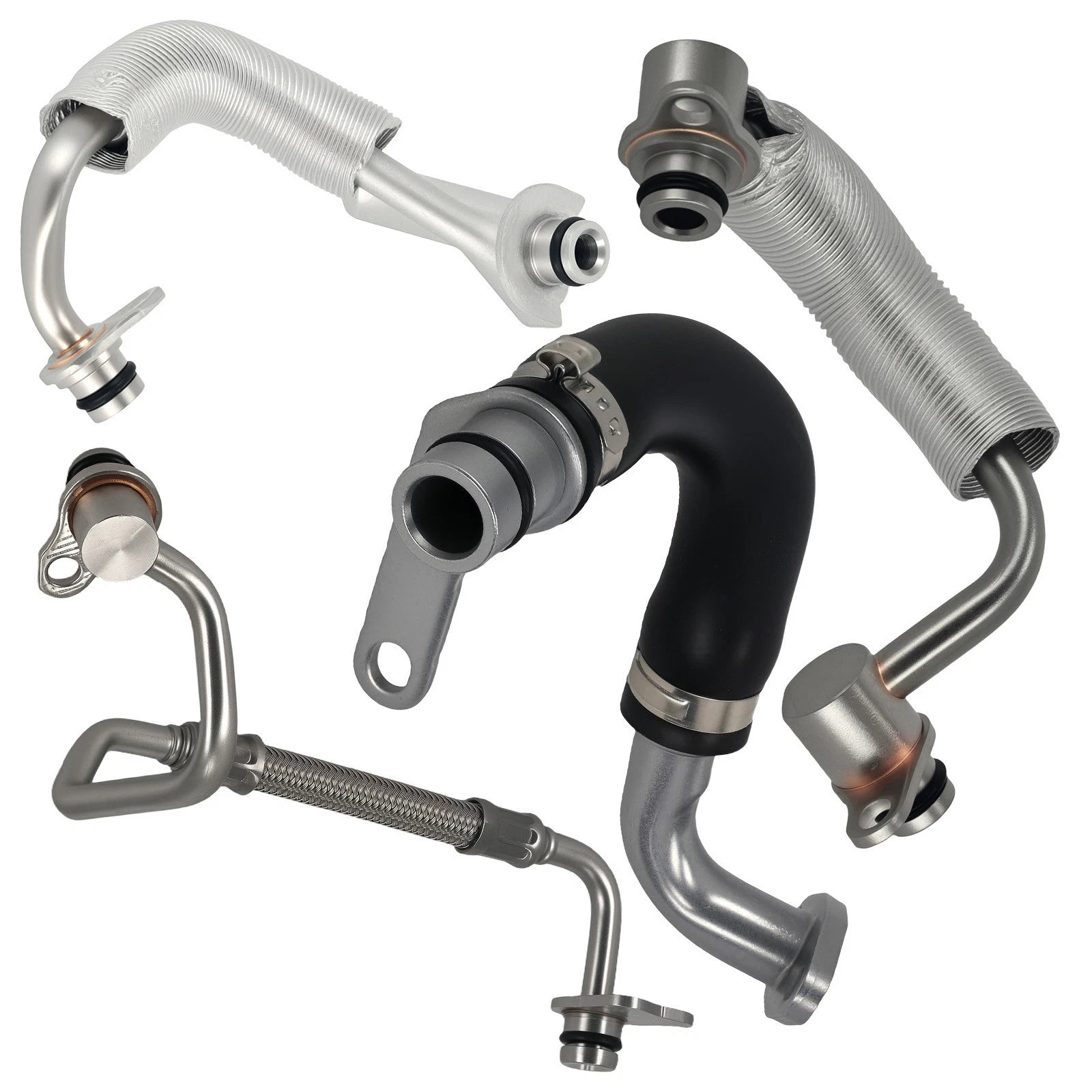 4X Turbo Oil Coolant Hose Lines for BMW X1 X3 Z4 (E84 E89)