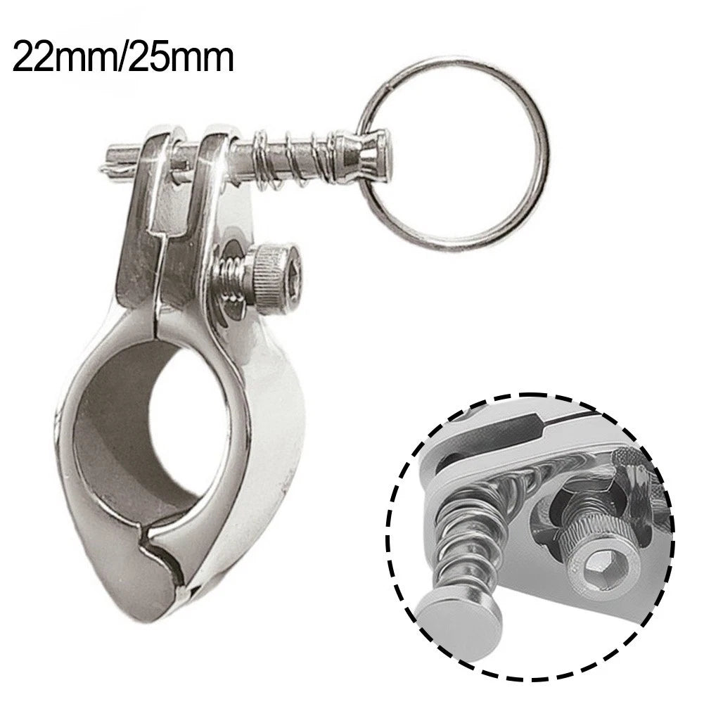 Bimini Top Hinged Clamp for Marine Grade 316 SS (Fits 22mm & 25mm Tubes)