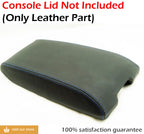Leather Synthetic Console Armrest Cover for Chrysler 300 (2005–2007) Blue Stitch