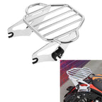 Chrome Detachable 2-Up Mount Luggage Rack for Harley Touring (2009–2024)