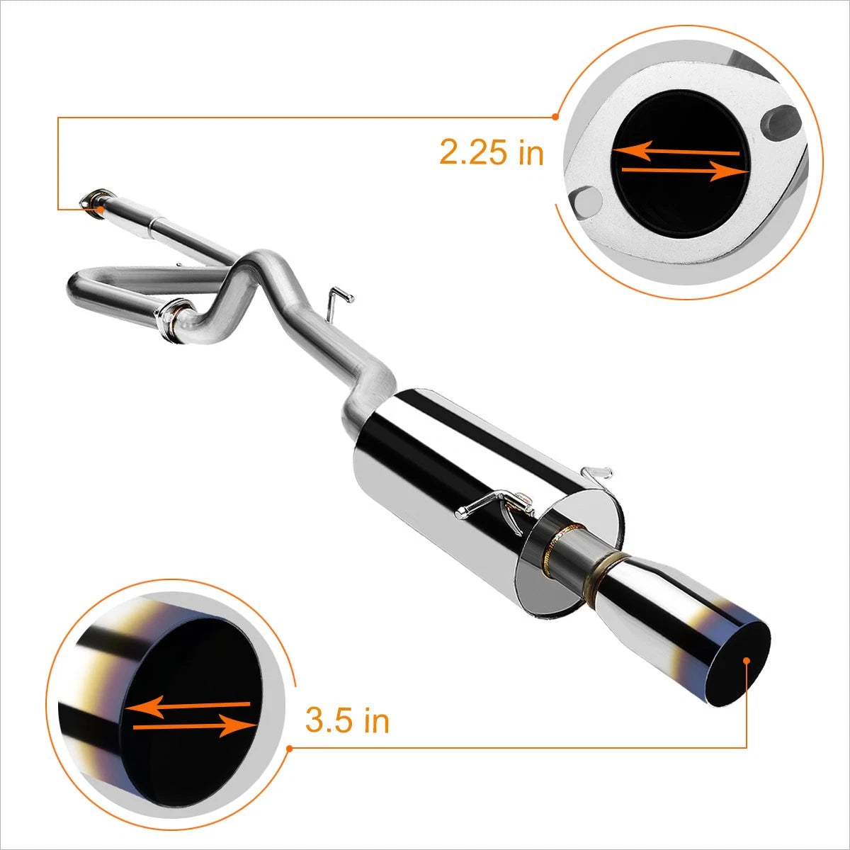 Catback Exhaust Muffler for Chevy Cobalt/Pontiac G5 2.2L (2005–2010)