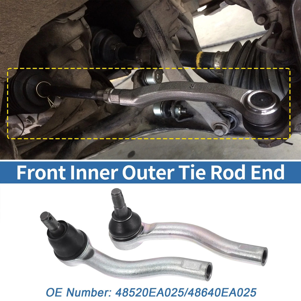 2pcs Front Outer Tie Rod End Links for Nissan Frontier (No. 48520EA025/48640EA025)