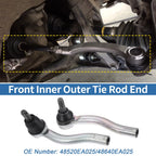 2pcs Front Outer Tie Rod End Links for Nissan Frontier (No. 48520EA025/48640EA025)