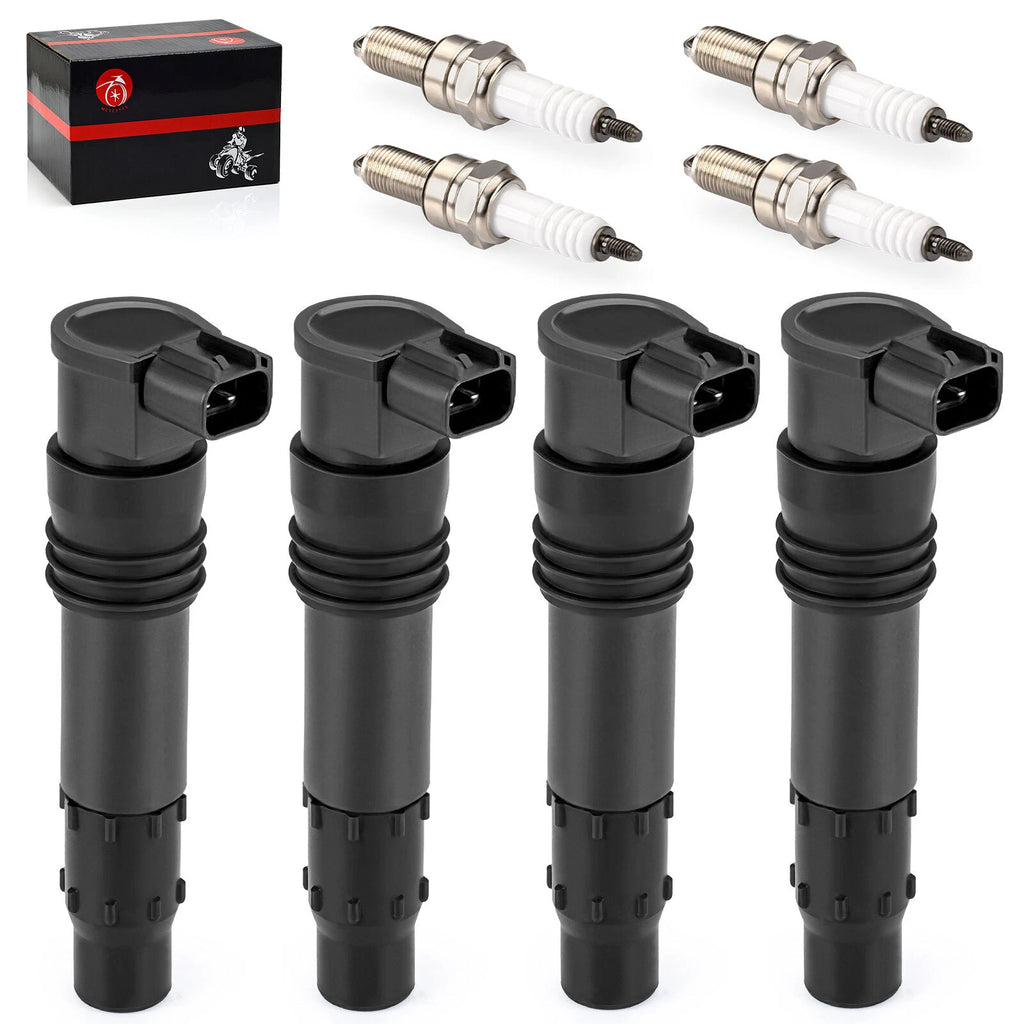 Set of 4 Ignition Coils Iridium Spark Plugs for Suzuki Boulevard C109R M109R (2006–2019)