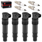 Set of 4 Ignition Coils Iridium Spark Plugs for Suzuki Boulevard C109R M109R (2006–2019)