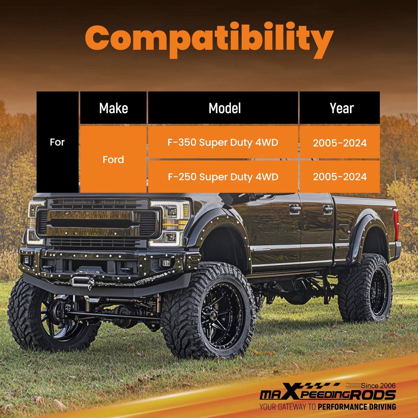 Dual Steering Stabilizer for Ford F-250 F-350 Super Duty (2005–2024)