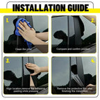 6pc Black Pillar Posts for Jeep Grand Cherokee (2011–2021) Door Trim Cover Kit