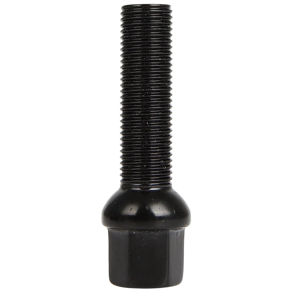 Set of 20 Extended Lug Bolts 14x1.5 Black Ball Seat for VW Audi