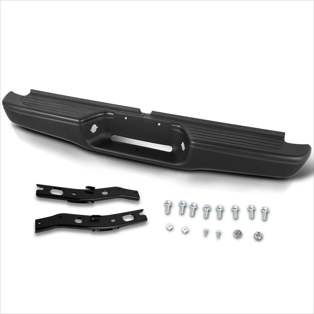 Rear Step Bumper for Toyota Tacoma (1995–2004) w/ License Lamp Holes & Brackets