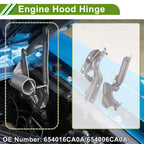 Set of 2 Hood Hinges for Nissan Altima (2019–2024) No. 654016CA0A