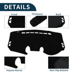 Dashboard Cover Mat for Mazda 2 Demio (2007–2014) Sun Protector Black