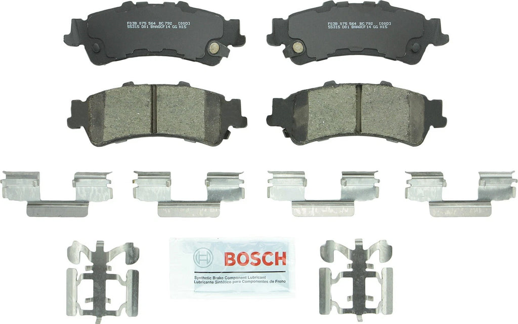 Rear Brake Kit 325mm Rotors & Bosch QuietCast Pads for Chevrolet GMC