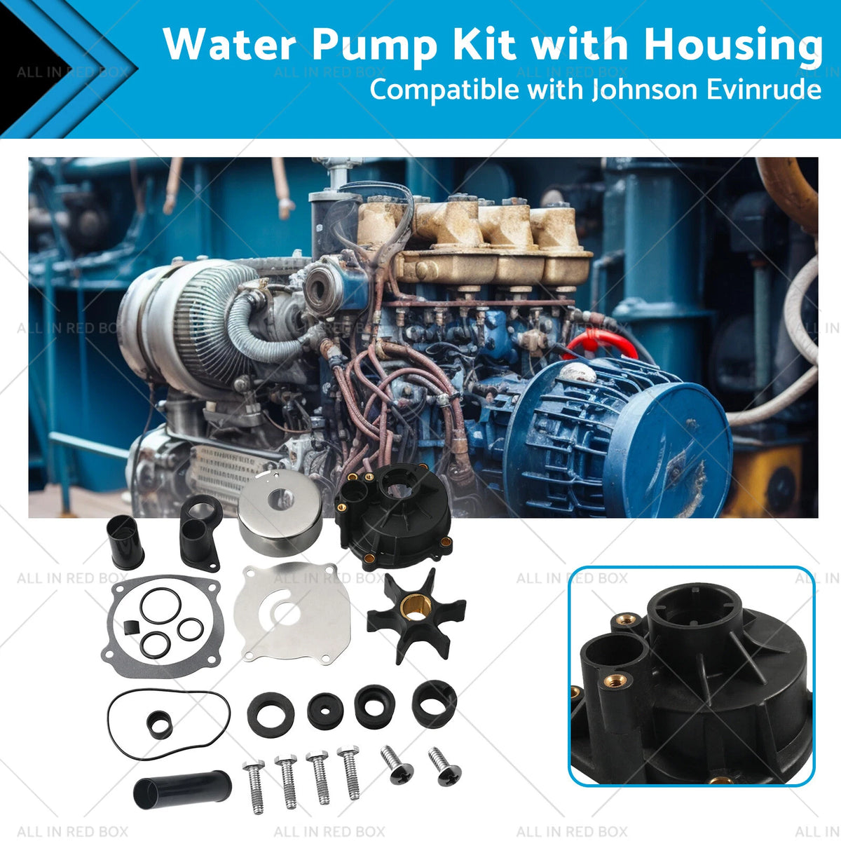 Water Pump Kit with Housing for Johnson Evinrude 75-250HP (5001595)