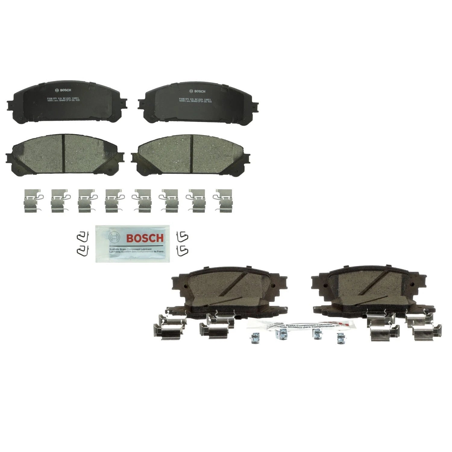 Set of 4 Bosch QuietCast Ceramic Brake Pads for Lexus RX350L RX450hL (2018–2021)