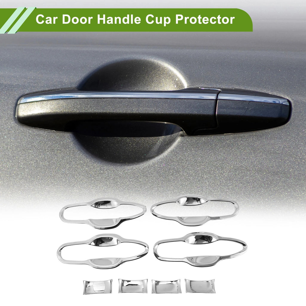 Set of 8 Chrome Door Handle Cup Protectors for Toyota Camry (2018–2024)