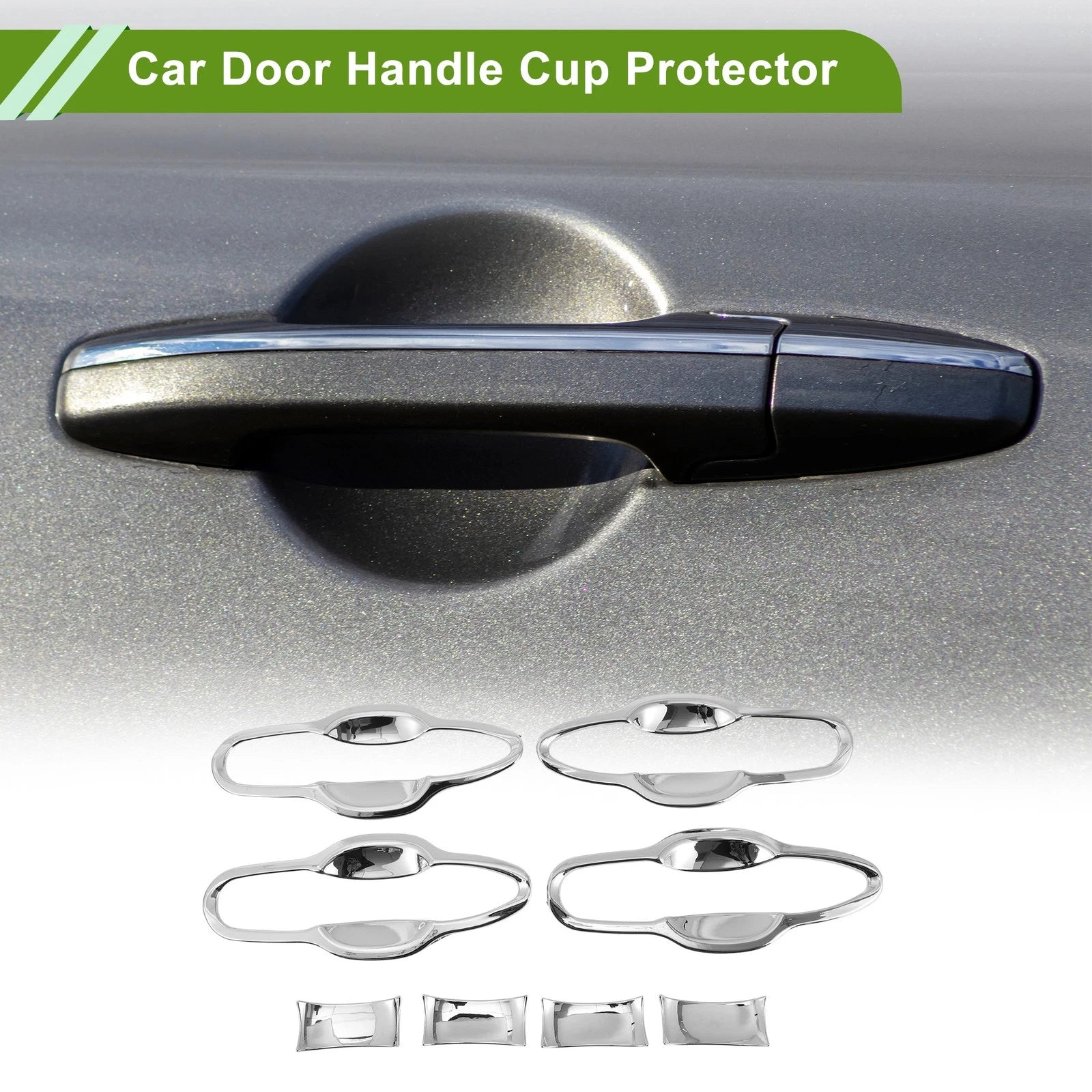 Set of 8 Chrome Door Handle Cup Protectors for Toyota Camry (2018–2024)