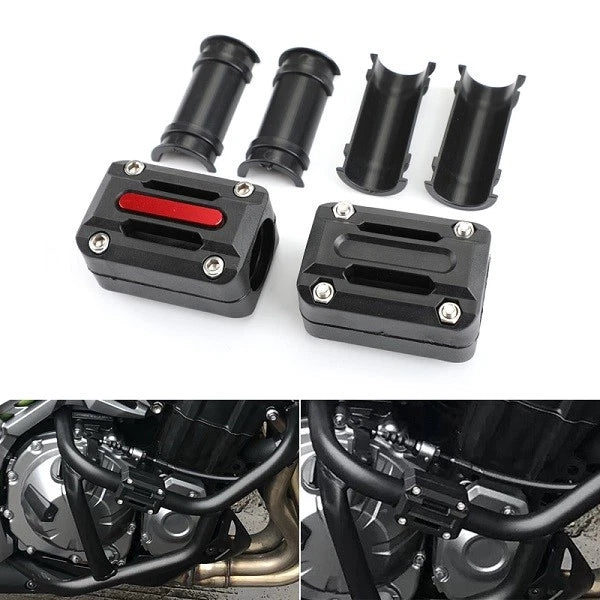 2X 25mm Engine Frame Bar Protection Crash Slider Pads for Motorcycle
