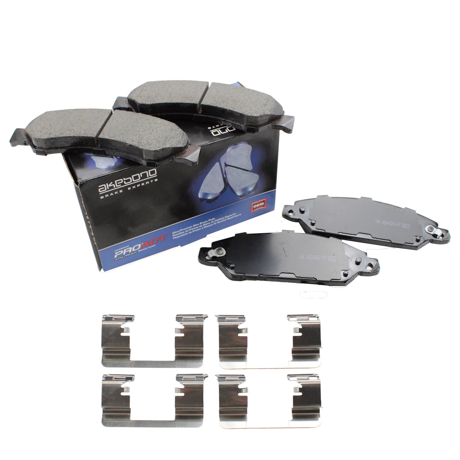 Front Disc Brake Pads for Chevy Silverado 1500, Tahoe, GMC Sierra 1500 (Akebono)