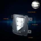Full LED Clear Lens Bumper Fog Lights for Chevy Silverado 1500 (2016–2019)