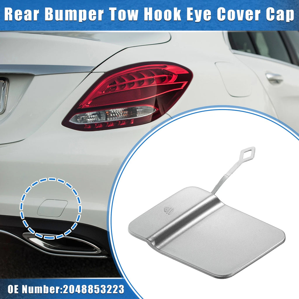Tow Hook Eye Hole Cover Cap for Mercedes-Benz GLK350 (2010–2015) Silver Tone
