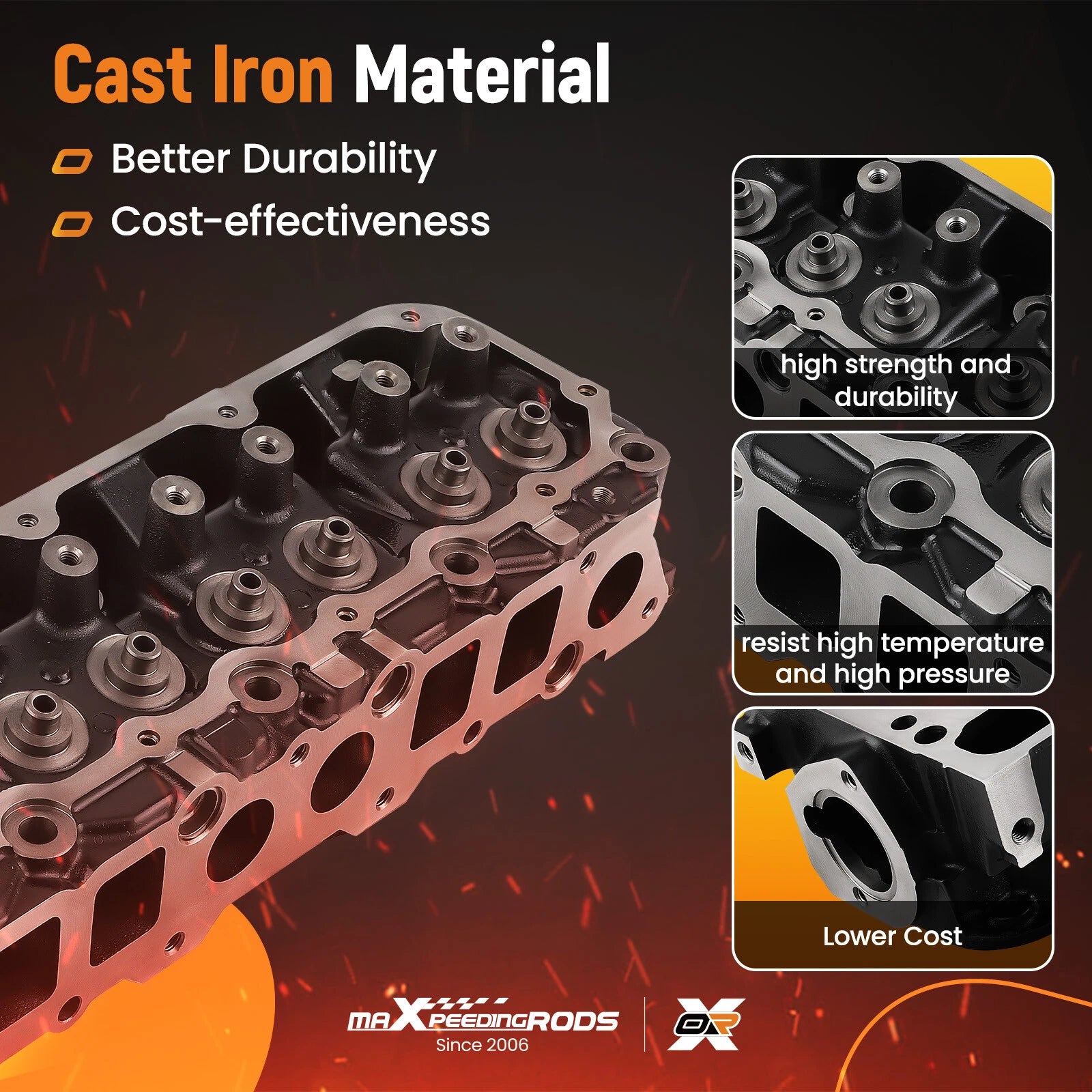 Bare Cylinder Head for Jeep Cherokee Wrangler 2.5L (1989-2002)