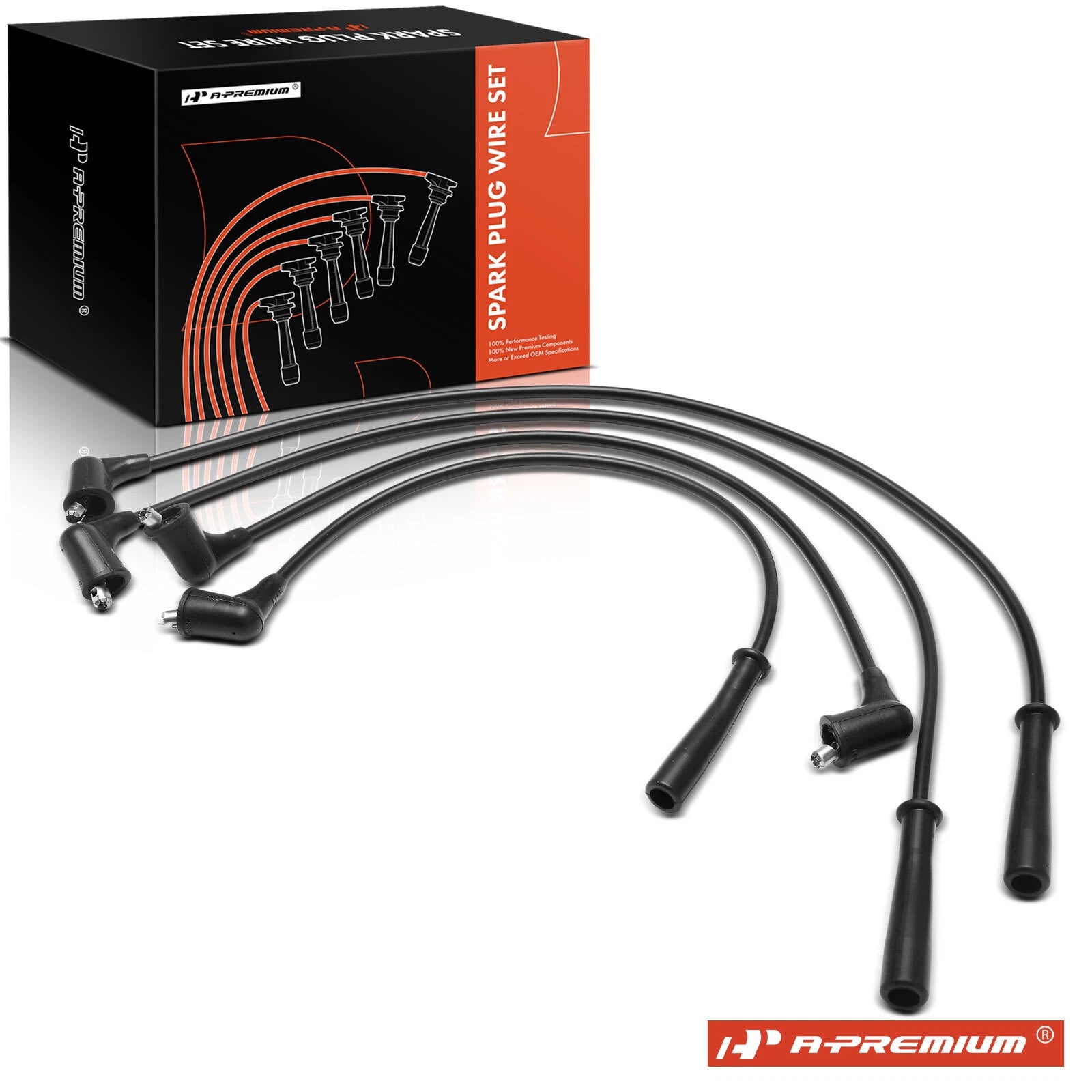 Set of 4 Spark Plug Wires for Chevy Sprint (1985–1992) Pontiac Firefly