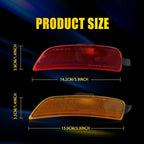 2X Amber & Red Front & Rear Marker Light Housings for Mazda Miata MX-5 (2016–2023)