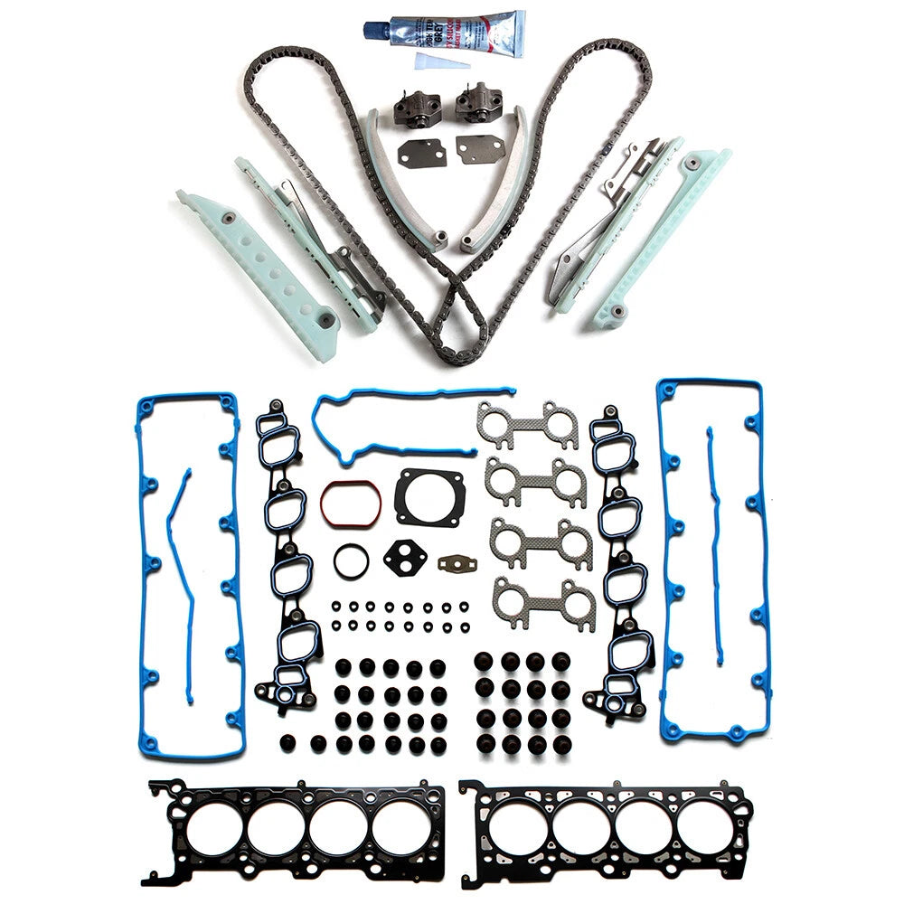 Head Gasket Set & Timing Chain Kit for Ford F-150 F-250 E-150 (1997–1999)
