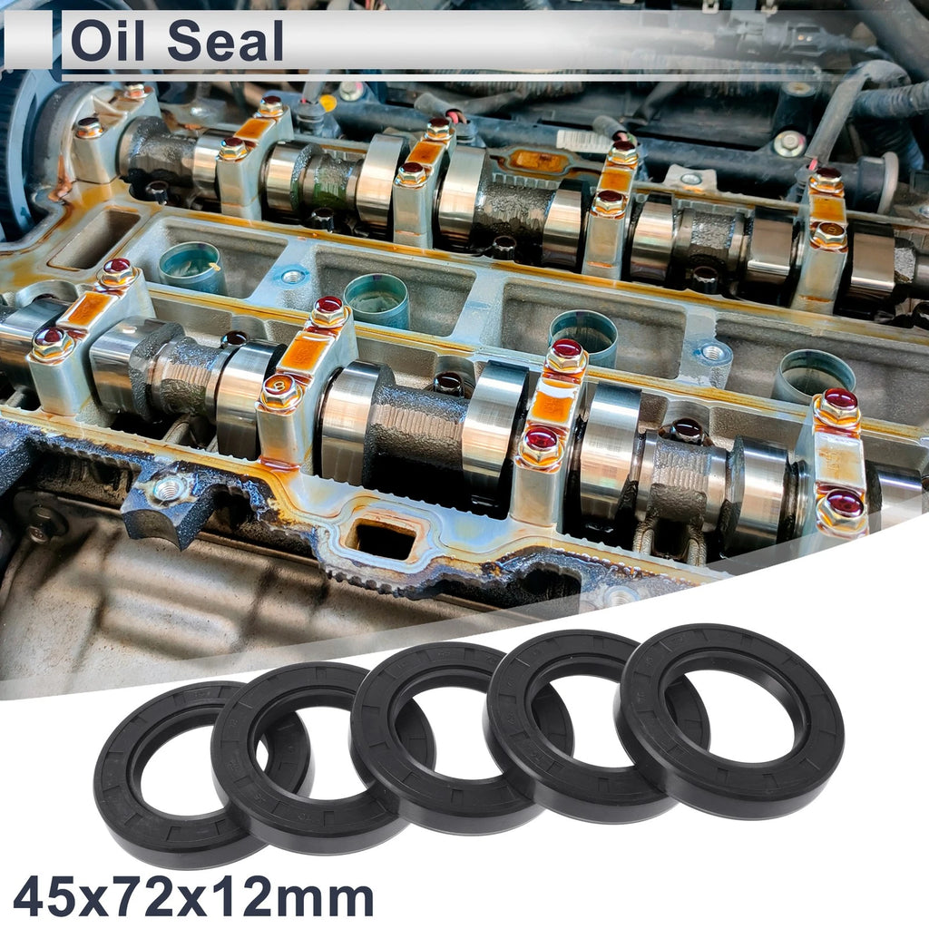 Set of 5 Oil Seal Rotary Shaft Seal NBR Rubber 45x72x12mm