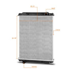2-Row Aluminum Radiator for Freightliner FLD112/Business Class M2 (1993–2012)