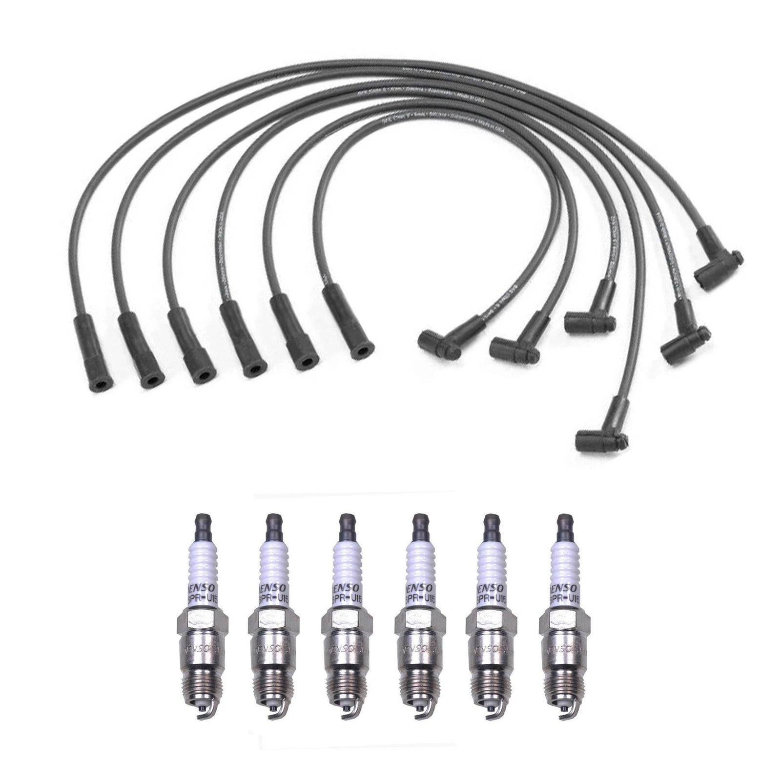 Denso Wire Set & Spark Plugs Kit for GM 3.8L 4.1L V6 (0.060)