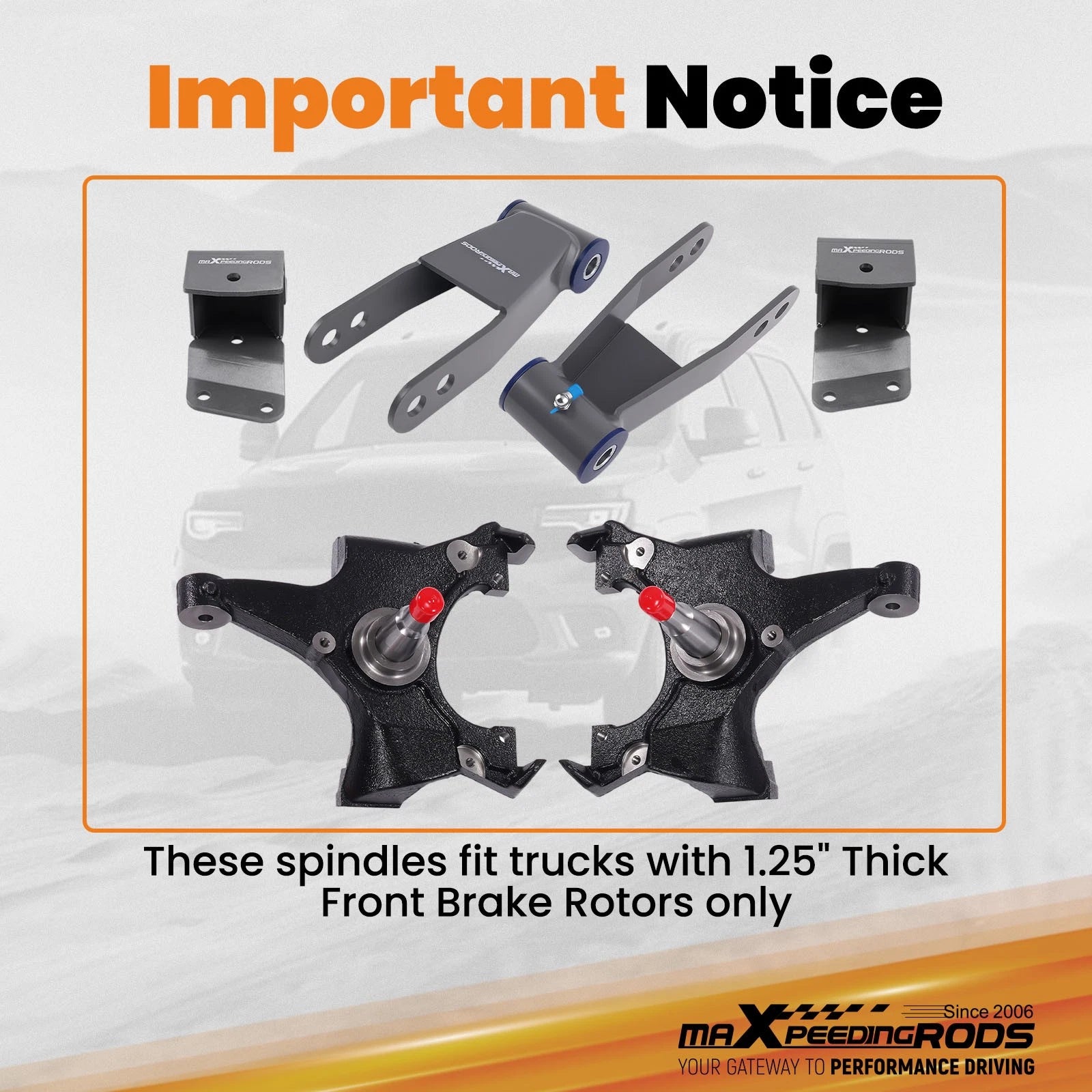 2" Front 3-4" Rear Drop Kit for Chevrolet GMC C1500 (1988–1998) w/Drop Shackles