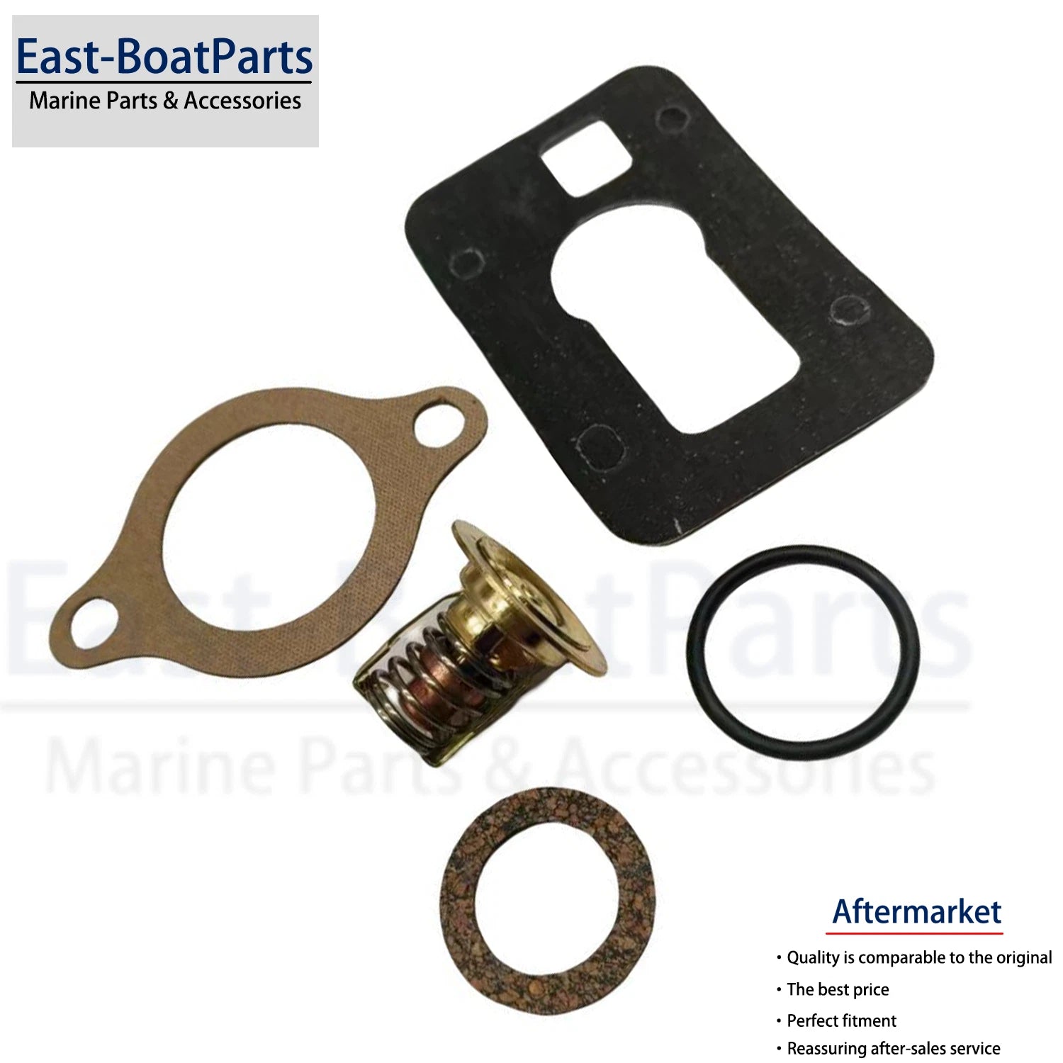 Thermostat Kit 160°F for OMC Sterndrive Cobra 5.0L 5.7L 7.5L (13430 18-3653)