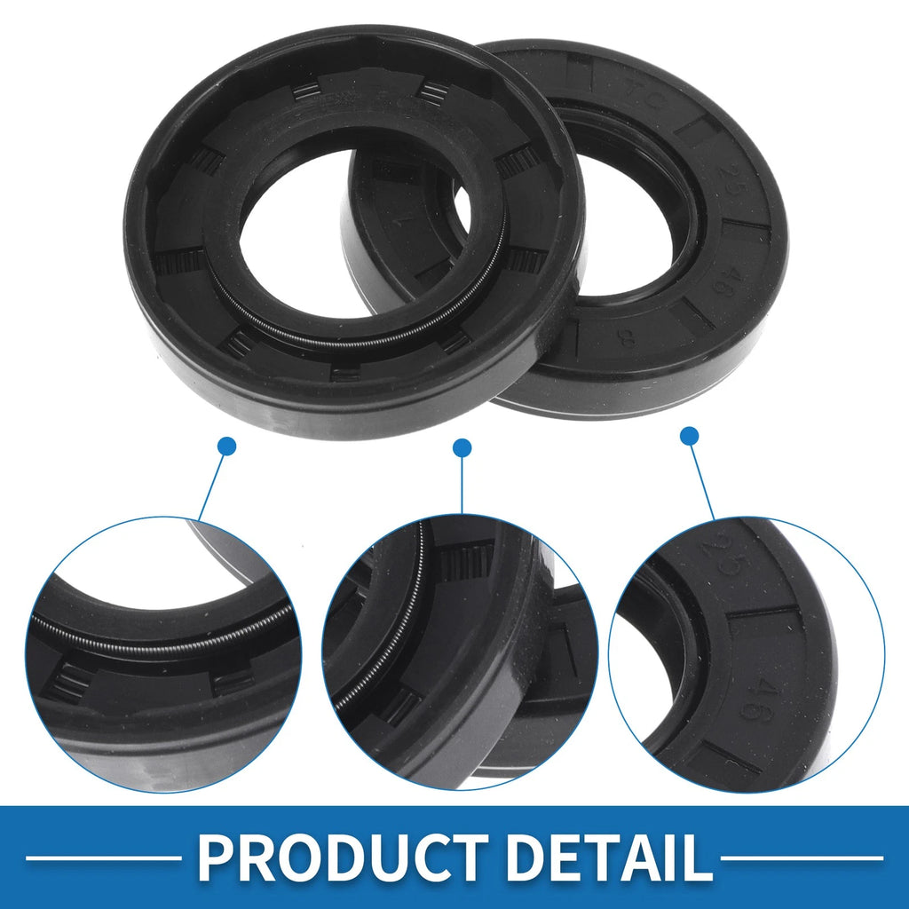 Set of 5 Oil Seal Rotary Shaft Seal 25x46x8mm Nitrile Rubber for Various Models